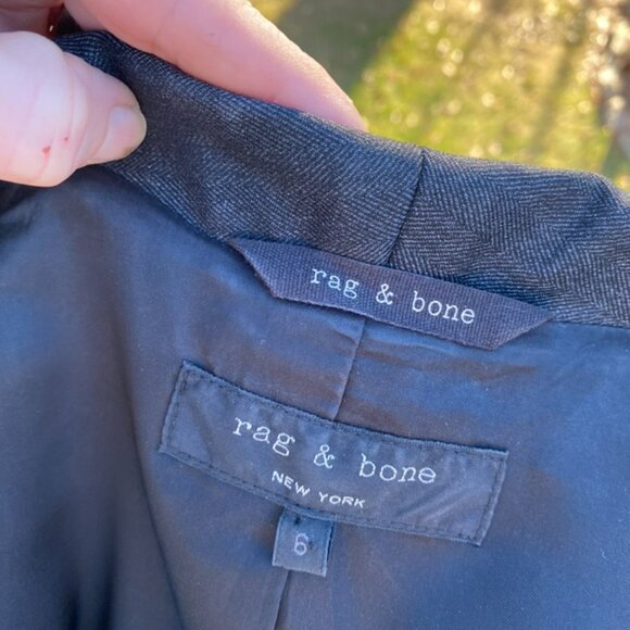 rag & bone Herringbone two tone blazer Size 6 - Picture 3 of 6